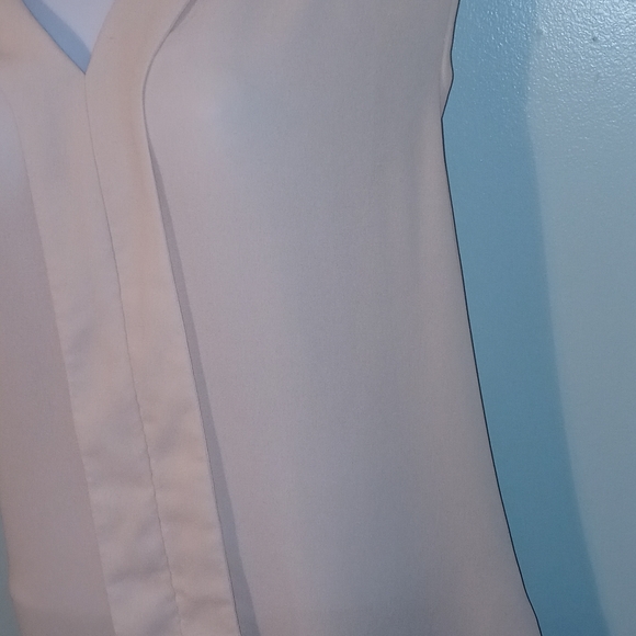 Joe Fresh Blouse Size Large Sleeveless Sheer Cream Color - Picture 8 of 8